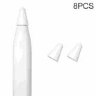 8 PCS / Set Fiber Texture Nib Protector For Apple Pencil(White) - 1