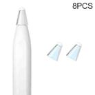 8 PCS / Set Fiber Texture Nib Protector For Apple Pencil(Transparent) - 1