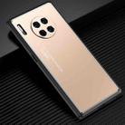 For Huawei Mate 30 Light and Shadow Series Frosted Metal Phone Case(Gold) - 1