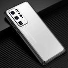 For Huawei P40 Pro Light and Shadow Series Frosted Metal Phone Case(Silver) - 1