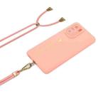 For Xiaomi Poco F3 / Mi 11i/11X/11X Pro / Redmi K40/K40 Pro Gilding Line TPU Phone Case with Strap(Pink) - 2