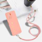 For Xiaomi Poco F3 / Mi 11i/11X/11X Pro / Redmi K40/K40 Pro Gilding Line TPU Phone Case with Strap(Pink) - 5