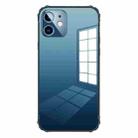 For iPhone 12 Stainless Steel+TPU Metal Transparent Phone Case(Sea Blue) - 1