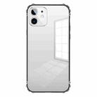 For iPhone 12 mini Stainless Steel+TPU Metal Transparent Phone Case (Silver) - 1