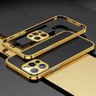 For iPhone 13 Pro Electroplated Glossy Stainless Steel Phone Case (Gold) - 1