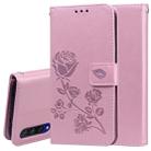 For Xiaomi Mi A3 Rose Embossed Horizontal Flip PU Leather Case with Holder & Card Slots & Wallet(Rose Gold) - 1