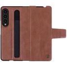 For Samsung Galaxy Z Fold4 5G NILLKIN Ogg Leather Phone Case(Brown) - 1