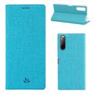 For Sony Xperia 10 II ViLi Shockproof TPU + PU Horizontal Flip Protective Case with Card Slot & Holder(Blue) - 1