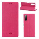 For Sony Xperia 10 II ViLi Shockproof TPU + PU Horizontal Flip Protective Case with Card Slot & Holder(Rose Red) - 1