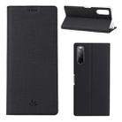 For Sony Xperia 10 II ViLi Shockproof TPU + PU Horizontal Flip Protective Case with Card Slot & Holder(Black) - 1