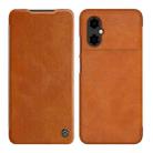 For Xiaomi Poco M4 5G NILLKIN QIN Series Crazy Horse Texture Leather Phone Case(Brown) - 1