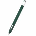 10 PCS / Set Stylus Jelly Silicone Protective Cover Short Set For Apple Pencil 2(Dark Green) - 1