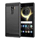 For Lenovo K8 Note/K8 Note Lite Brushed Texture Carbon Fiber TPU Phone Case(Black) - 1