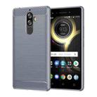 For Lenovo K8 Note/K8 Note Lite Brushed Texture Carbon Fiber TPU Phone Case(Grey) - 1