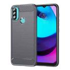 For Lenovo K14 Brushed Texture Carbon Fiber TPU Phone Case(Grey) - 1