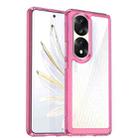 For Honor 70 Pro 5G Colorful Series Acrylic + TPU Phone Case(Transparent Pink) - 1