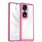 For Honor 70 Pro+ 5G Colorful Series Acrylic + TPU Phone Case(Transparent Pink) - 1