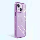 For iPhone 14 Crystal Shield Series High Transparency Metal Case (Purple) - 1