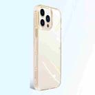 For iPhone 14 Pro Crystal Shield Series High Transparency Metal Case(Gold) - 1