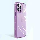 For iPhone 14 Pro Crystal Shield Series High Transparency Metal Case (Purple) - 1