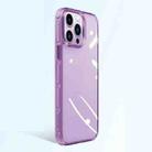 For iPhone 13 Pro Crystal Shield Series High Transparency Metal Case (Purple) - 1