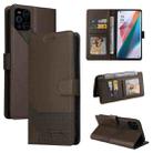 For OPPO Find X3 Pro GQUTROBE Skin Feel Magnetic Leather Phone Case(Brown) - 1