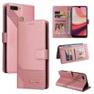 For OPPO A7 2018 GQUTROBE Skin Feel Magnetic Leather Phone Case(Rose Gold) - 1