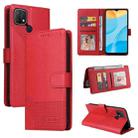 For OPPO A15 4G GQUTROBE Skin Feel Magnetic Leather Phone Case(Red) - 1