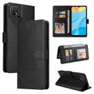For OPPO A15 4G GQUTROBE Skin Feel Magnetic Leather Phone Case(Black) - 1