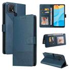 For OPPO A15 4G GQUTROBE Skin Feel Magnetic Leather Phone Case(Blue) - 1