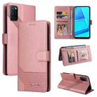 For OPPO A52 GQUTROBE Skin Feel Magnetic Leather Phone Case(Rose Gold) - 1