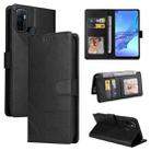 For OPPO A53 GQUTROBE Skin Feel Magnetic Leather Phone Case(Black) - 1
