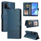 For OPPO A53 GQUTROBE Skin Feel Magnetic Leather Phone Case(Blue) - 1