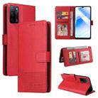 For OPPO A55 5G GQUTROBE Skin Feel Magnetic Leather Phone Case(Red) - 1