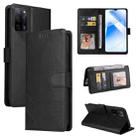 For OPPO A55 5G GQUTROBE Skin Feel Magnetic Leather Phone Case(Black) - 1