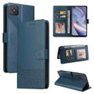 For OPPO A92s GQUTROBE Skin Feel Magnetic Leather Phone Case(Blue) - 1