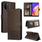 For OPPO A93 5G GQUTROBE Skin Feel Magnetic Leather Phone Case(Brown) - 1