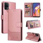 For OPPO A94 GQUTROBE Skin Feel Magnetic Leather Phone Case(Rose Gold) - 1