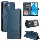 For OPPO F17 Pro / A93 GQUTROBE Skin Feel Magnetic Leather Phone Case(Blue) - 1