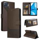 For OPPO F17 Pro / A93 GQUTROBE Skin Feel Magnetic Leather Phone Case(Brown) - 1