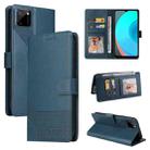 For Realme C11 GQUTROBE Skin Feel Magnetic Leather Phone Case(Blue) - 1