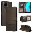 For Realme C11 GQUTROBE Skin Feel Magnetic Leather Phone Case(Brown) - 1