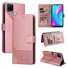 For Realme C15 GQUTROBE Skin Feel Magnetic Leather Phone Case(Rose Gold) - 1