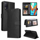 For Realme V13 5G GQUTROBE Skin Feel Magnetic Leather Phone Case(Black) - 1