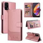 For Realme X7 Pro GQUTROBE Skin Feel Magnetic Leather Phone Case(Rose Gold) - 1