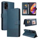 For Realme X7 Pro GQUTROBE Skin Feel Magnetic Leather Phone Case(Blue) - 1