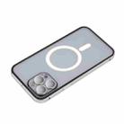 For iPhone 13 Camera Protector MagSafe Magnetic Phone Case(Silver) - 1