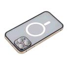 For iPhone 13 Camera Protector MagSafe Magnetic Phone Case(Gold) - 1