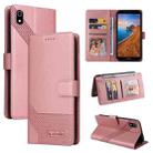 For Xiaomi Redmi 7A GQUTROBE Skin Feel Magnetic Leather Phone Case(Rose Gold) - 1