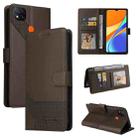 For Xiaomi Redmi 9C GQUTROBE Skin Feel Magnetic Leather Phone Case(Brown) - 1